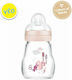 Mam Glasflasche Feel Good Forest mit Silikonsauger für 0+, 0+ m, Monate Pink Eichhörnchen 170ml 1Stück