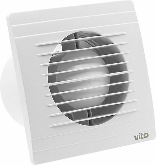 Vito Venti 8005120 Vito Επιτοίχιος Εξαεριστήρας Μπάνιου 120mm Λευκός