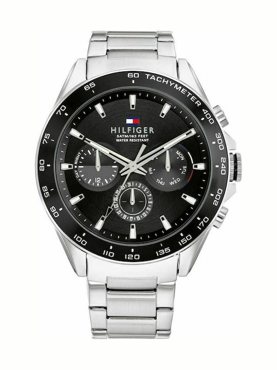 Tommy Hilfiger Owen Men's Watch 46mm Chronograph Battery Silver
