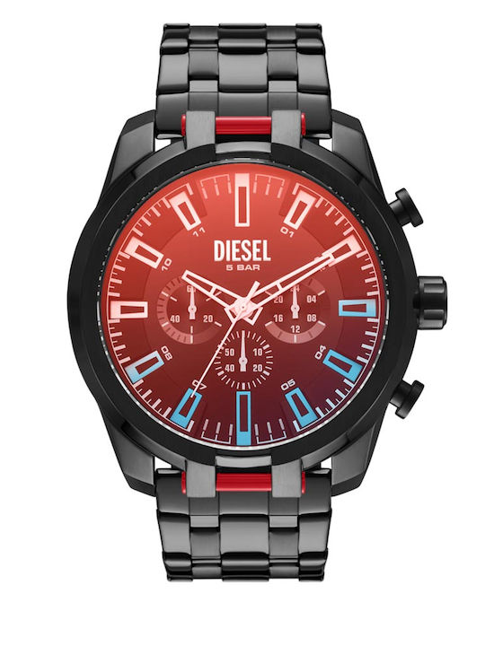 Diesel Split Ανδρικό Ρολόι 51mm Χρονογράφος Μπα...