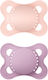 Mam Orthodontische Schnuller Silikon Colours of Nature Pink - Purple für 2-6 Monate 2Stück