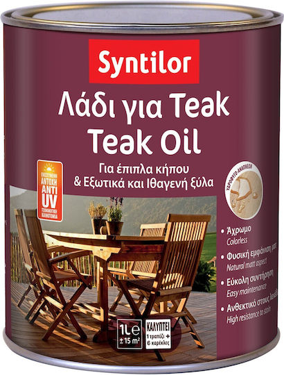 Syntilor Teak Oil Άχρωμο Ματ 1lt