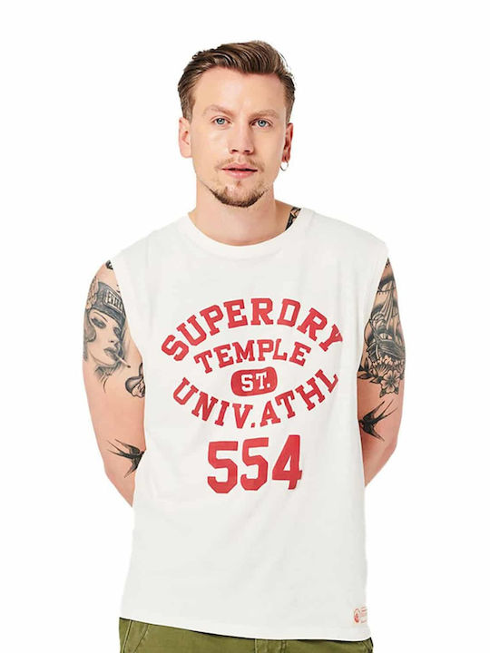 Superdry Ανδρική Μπλούζα Αμάνικη Λευκή