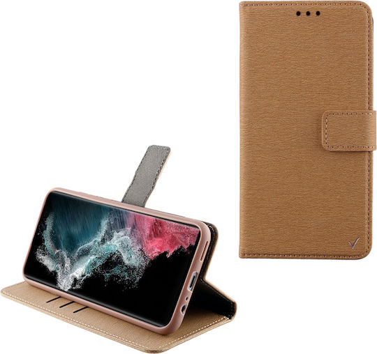 Volte-Tel Allure Magnet Wallet Δερματίνης Χρυσό (Galaxy S22 Ultra 5G)