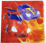 Party Napkins 3698 Rally Cars Red 33x33cm. 16pcs