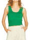 Jack & Jones Women's Summer Crop Top Sleeveless Green