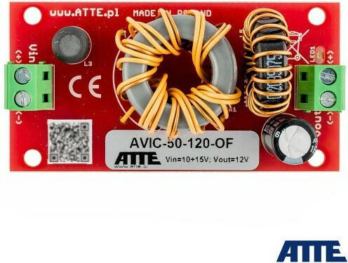 Atte Power Converter DC/DC with Input Voltage 12V and Output Voltage 12V 4A (AVIC-50-120-OF)