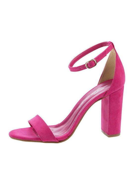 Sante Suede Sandals Fuchsia