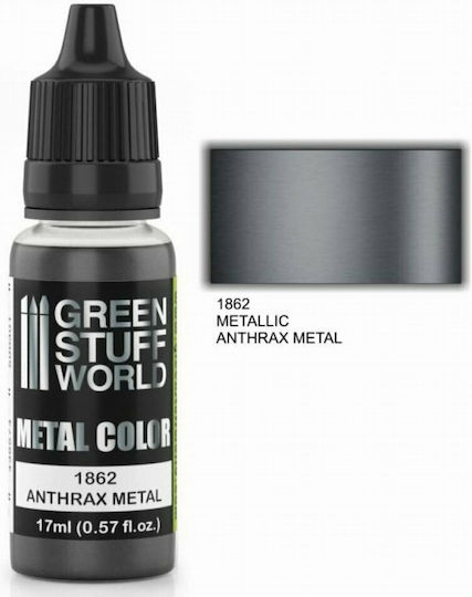 Green Stuff World Metal Vopsea Pentru Modelare Anthrax Metal 17ml