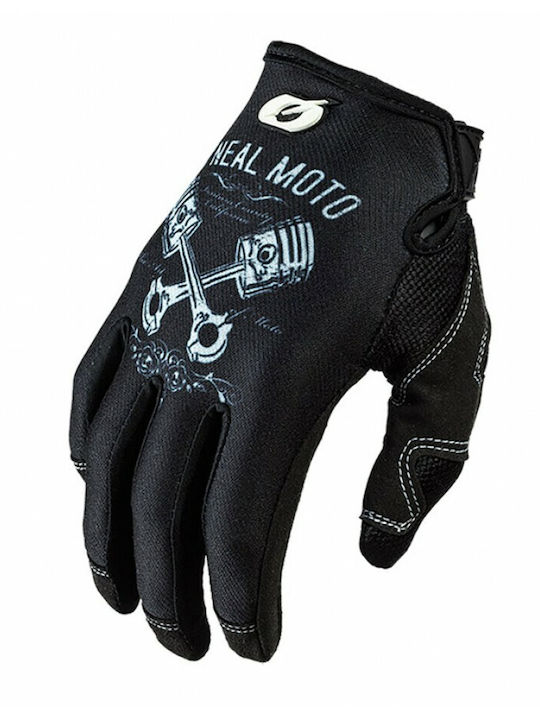 O'neal Mayhem Pistons II Motocross Gloves Black/White