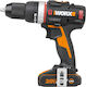 Worx WX-JCR Κρουστικό Δραπανοκατσάβιδο Μπαταρίας Solo Brushless 20V