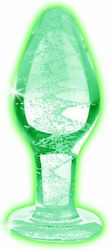 XR Glow-in-the-Dark Glass Anal Plug Large Green