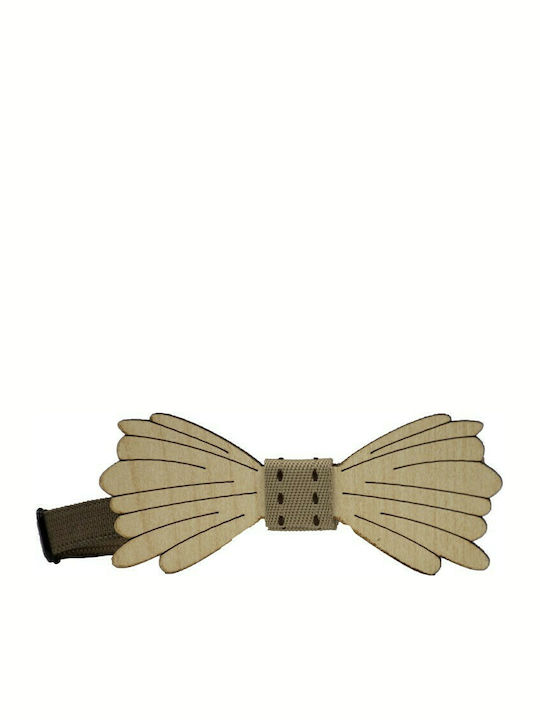 Papillon Kids Kinderfliegen Hölzernes Papillon Beige