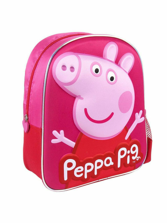 Peppa Pig Ghiozdan Școlar de Spate Grădinița în culoarea Roz