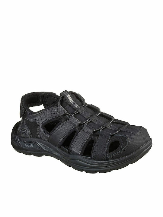 Skechers Motley Δερμάτινα Ανδρικά Σανδάλια σε Μ...