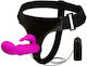 Baile Strap-On Dildo Harnașament cu Dildo 15cm și Vibrație în culoarea Purple