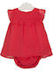 Kinderkleid Ärmellos Set aus 2 Mit Slip Rot
