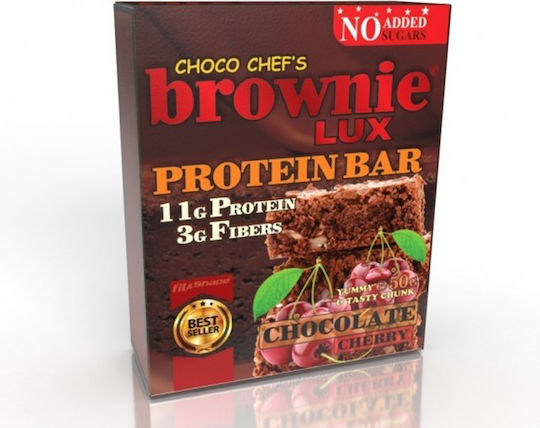 Fit & Shape Choco Chef's Brownie Lux Блокче с 22% Протеин & Вкус Σοκολάτα Κεράσι 50гр