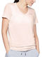 Under Armour Twist Women's Athletic T-shirt Fast Drying with V Neckline Pink