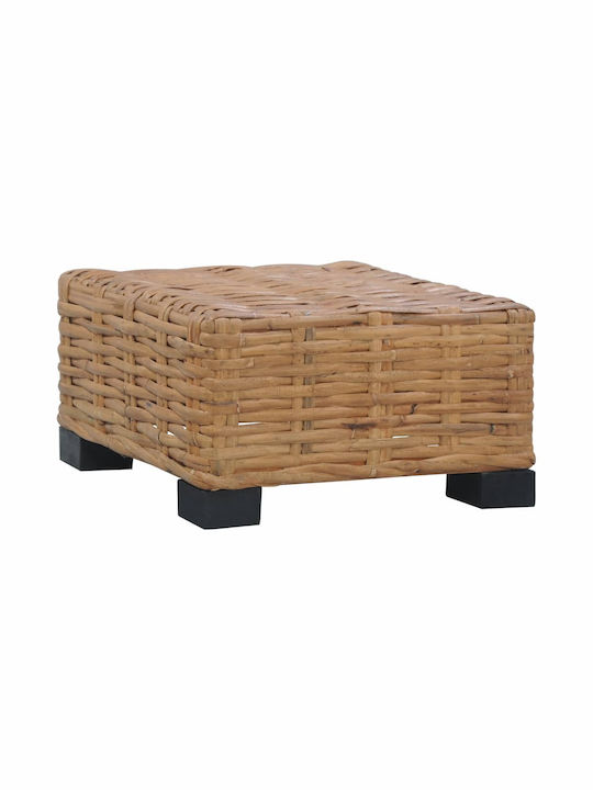 Sitting Room Outdoor Rattan Table Natural 47x47x28cm