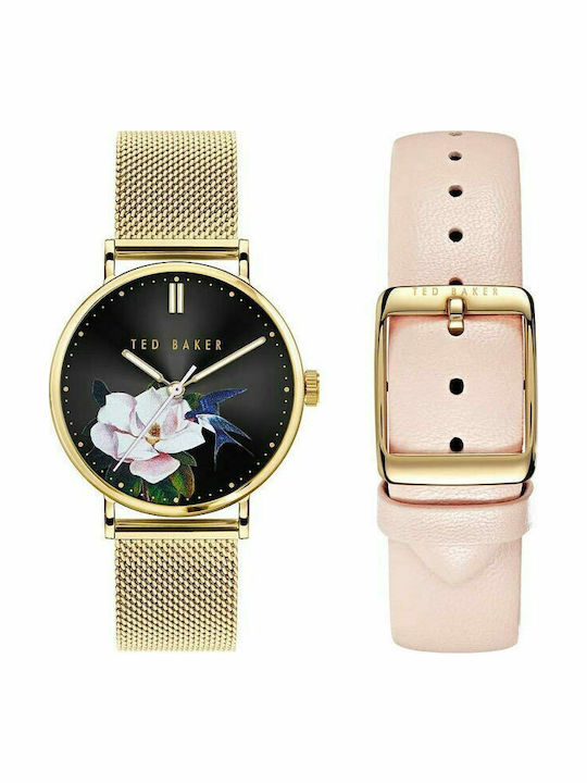 Ted Baker Phylipa Flowers Ρολόι Μπαταρίας με Μεταλλικό Μπρασελέ Ted Baker Phylipa Flowers Ρολόι Μπαταρίας με Μεταλλικό Μπρασελέ