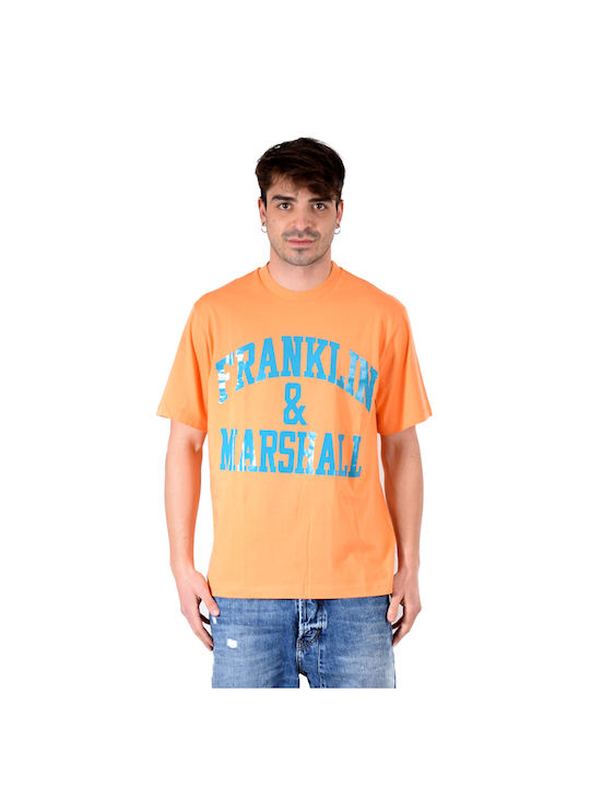 Franklin & Marshall Herren T-Shirt Kurzarm Orange