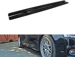 Door Sill Car Sideways Black Glossy Compatible with Audi A5 8T 2007-2016