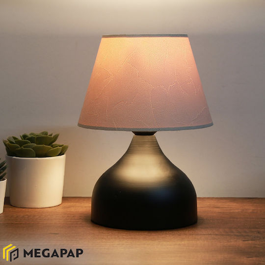 Megapap Hubert Πορτατίφ με Γκρι Καπέλο και Μαύρη Βάση M- Megapap Hubert Πορτατίφ με Γκρι Καπέλο και Μαύρη Βάση M-