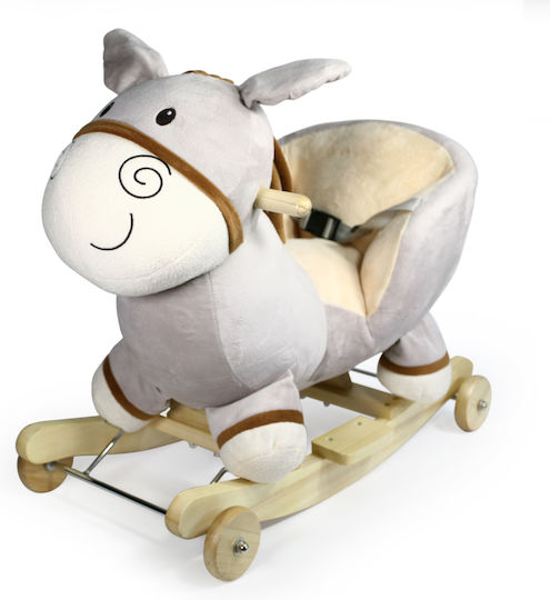 Avra Toys Dabadu Schaukelspielzeug Esel mit Musik & Rädern Gray