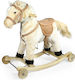 Avra Toys Луна Качулка Играчка Ηорс със Звуци и Колелца Бежов