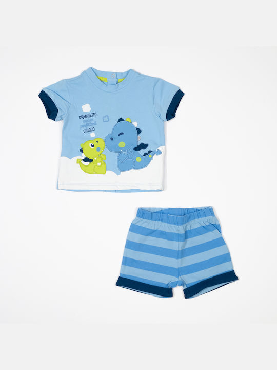 Chicco Kids Set with Shorts Summer 2pcs Light Blue