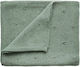 Mushie Blanket Nursery Swaddling Blankets Pointelle Cotton Green 80x100cm