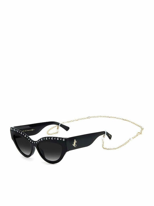 Jimmy Choo Γυναικεία Γυαλιά Ηλίου με Μαύρο Κοκκάλινο Σκελετό και Μαύρο Ντεγκραντέ Φακό