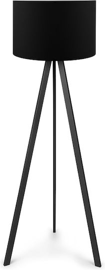 Megapap Rosling Lampa de podea Î140xL38cm. cu Soclu pentru Bec E27 Negru