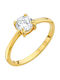 Vogue Single Stone from Gold Plated Silver