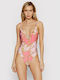 Guess One-Piece Swimsuit with Open Back Pink