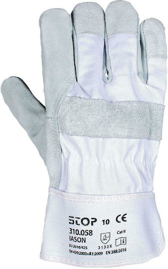 STOP Jason Arbeitshandschuhe Gray Leder/Baumwolle 1Stück