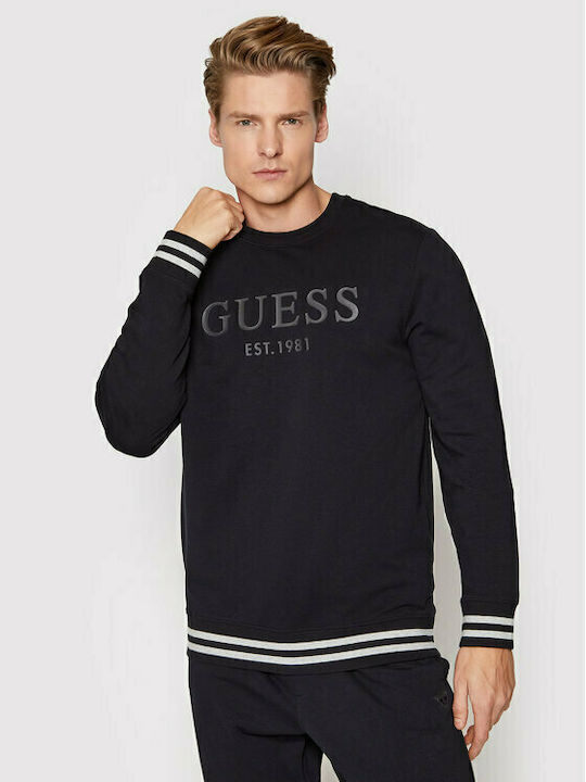 Guess Φούτερ Fleece Μαύρο