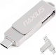 Naxius OSC-CU-002 64GB USB 3.0 Stick mit Verbindung USB-A & USB-C Weiß