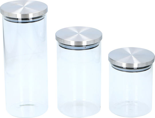 Alpina Appliances Set 3 Bucăți Vaze Utilizare Generală Cu Capac Sticlă Transparentă 3 Bucăți Alpina Appliances Set 3 Bucăți Vaze Utilizare Generală Cu Capac Sticlă Transparentă 3 Bucăți