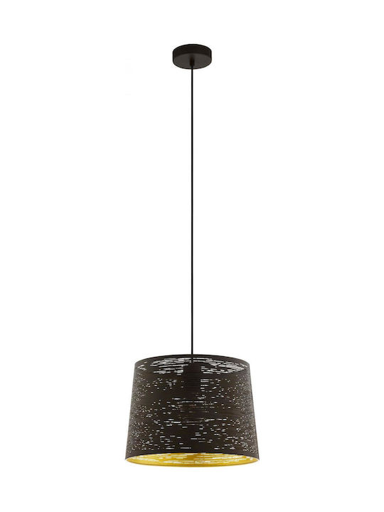 Eglo Segezia Μοντέρνο Κρεμαστό Φωτιστικό Μονόφωτο με Ντουί E27 σε Μαύρο Χρώμα