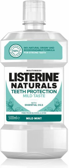 Listerine Naturals Teeth Protection Mild Taste Στοματικό Διάλυμα κατά της Πλάκας 500ml