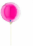 Ballon Folie Rund Rosa 25cm Fuchsia