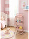 Ankor Metal Kitchen Trolley 3 Tiers Pink 43x36x86cm