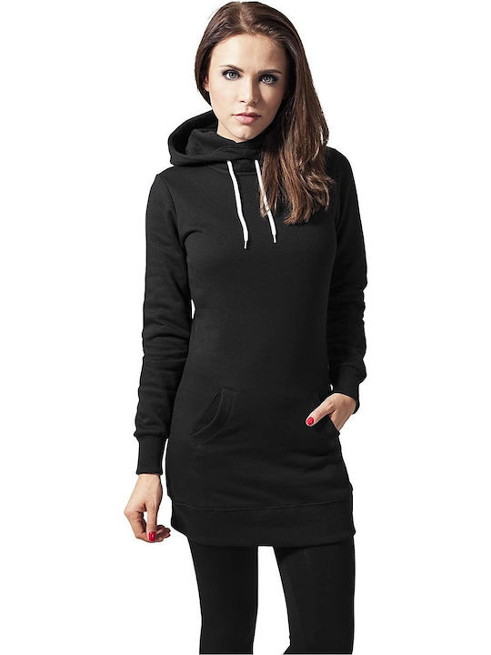 Urban Classics Women's Long Hooded Sweatshirt Black