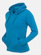 Damen Sweatshirt Kapuzen FUCHSIA