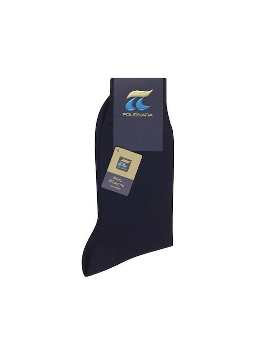 Pournara Men's Solid Color Socks Blue 2Pack