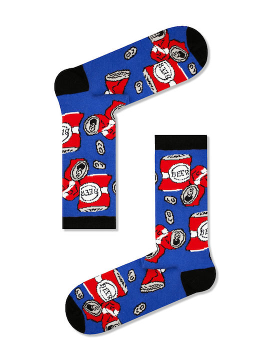Vtex Socks Beer Can Unisex Κάλτσες με Σχέδια Μπλε