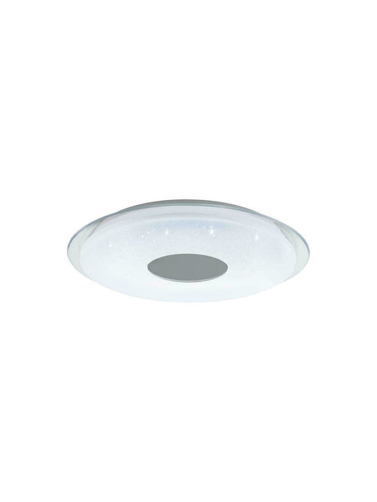 Eglo Lanciano Μοντέρνα Μεταλλική Πλαφονιέρα Οροφής με Ενσωματωμένο LED σε Λευκό χρώμα 45cm