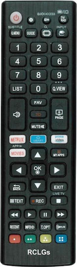 Universal Remote Control RCLGs for Τηλεοράσεις